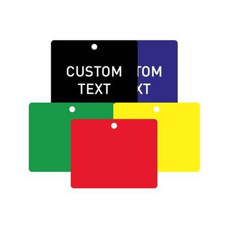 Custom Engraved/Blank Plastic Valve Tags- 2 1/2x4" Rectangle