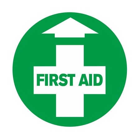 Anti-Slip Floor Decals - First Aid