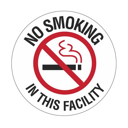 Anti-Slip Floor Decals - No Smoking In This Facility