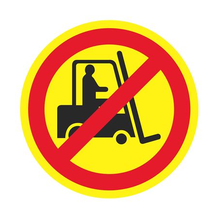 Anti-Slip Floor Decals - No Forklift - 18" Diameter