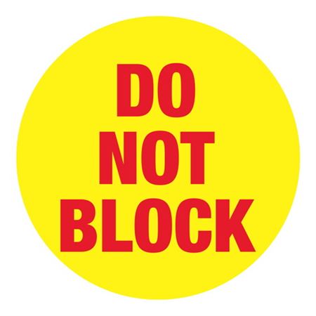 Anti-Slip Floor Decals - Do Not Block - 18" Diameter