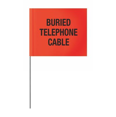 Buried Telephone Cable Stock Flag