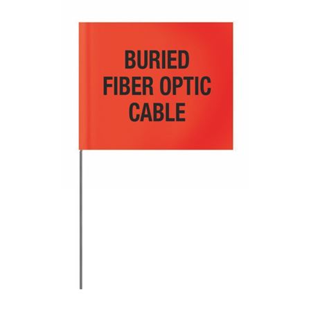Buried Fiber Optic Cable Stock Flag