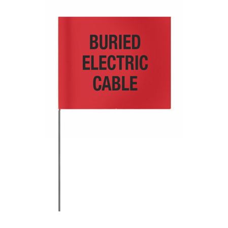 Buried Electric Cable Stock Flag