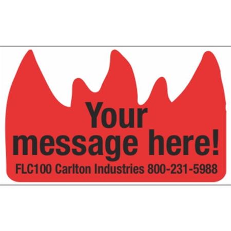 Custom Flame Label - 1 1/2" x 2 3/8"