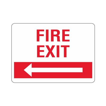 Fire Exit Left Arrow Sign