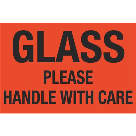 Glass Please Handle With Care 4 x 6