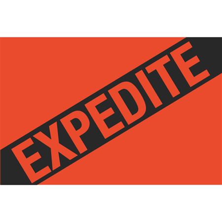 Expedite - Fluorescent Shipping Label