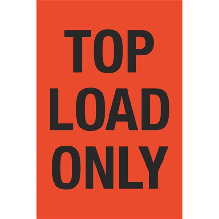 Top Load Only - Fluorescent Shipping Label