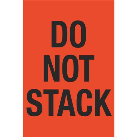 Do Not Stack - Fluorescent Shipping Labels