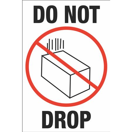 Do Not Drop - Fluorescent Shipping Labels