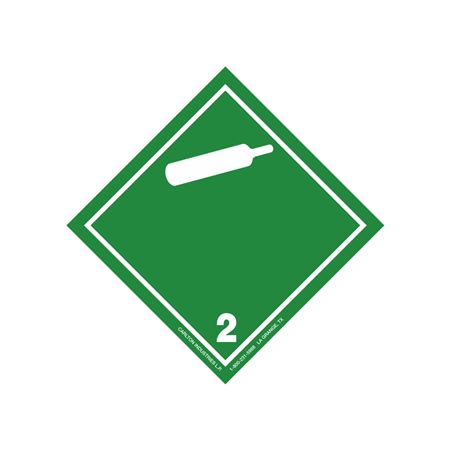 GHS Class 2 Non-Flammable Gas Label Transport Pictogram 2"