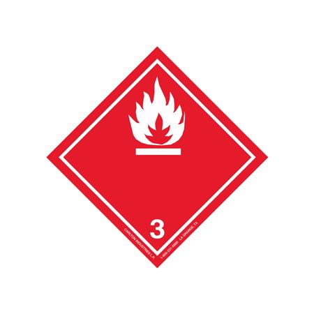 Transport Pictogram 4" Label - Class 3 Flammable Liquid