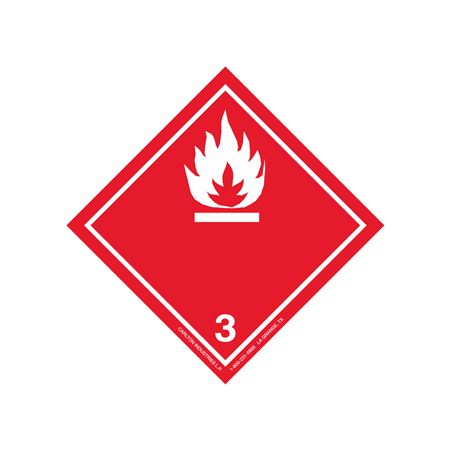 GHS Class 3 Flammable Liquid Label Transport Pictogram 4"