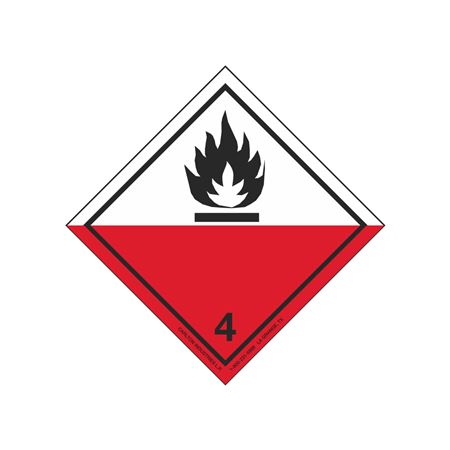 GHS Class 4 Label Transport Pictogram 4 Inch