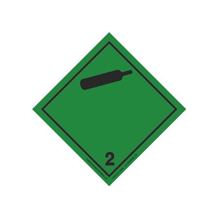 GHS 2" Transport Label, Class 2 Non-Flammable Gas(Cylinder)