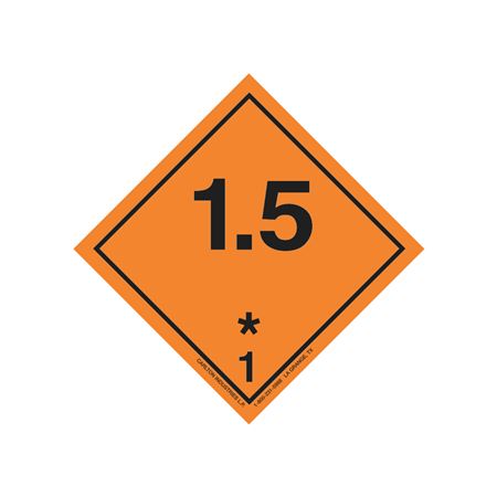 GHS Class 1 Explosive 1.5 Label Transport Pictogram 4"