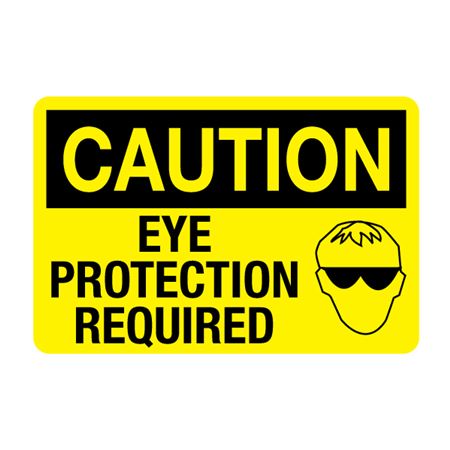 Caution Eye Protection Required Decal