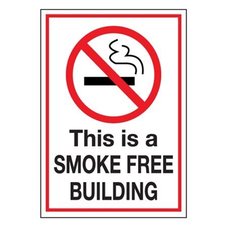 Heavy Duty No Smoking Decal - Smoke 
Free Building