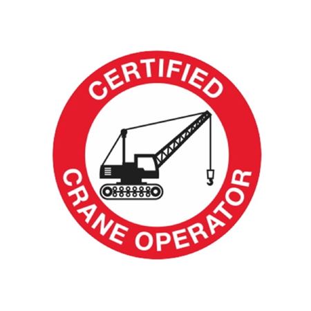 Certified Crane Operator Hard Hat Decal
