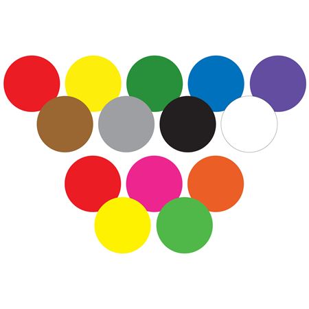 Blank Hot Labels - Removable Adhesive Paper 1 1/8" Round