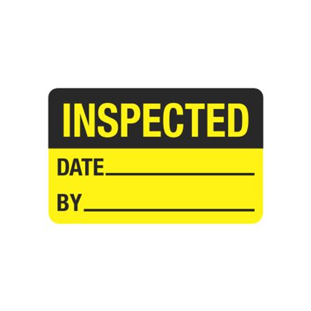 Calibration Hot Labels - Inspected Date/By 1 1/2 x 2 3/8