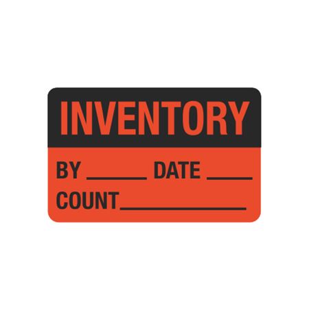 Calibration Hot Labels - Inventory By/Date/Count - 1 1/2 x 2 3/8