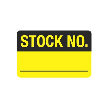 Calibration Labels - Stock No.