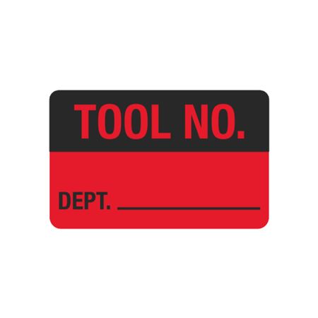 Calibration Hot Labels - Tool No. Dept. - 1 1/2 x 2 3/8