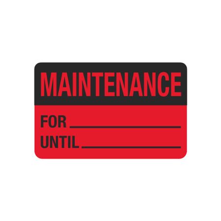Hot Labels - Maintenance For/Until - 1 1/2 x 2 3/8