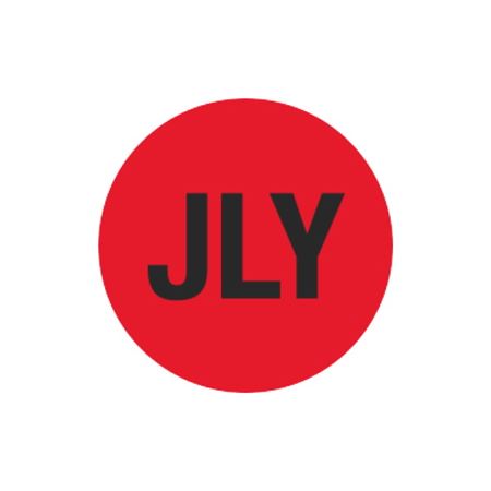 Monthly Printed Stock Hot Labels - July - Red
