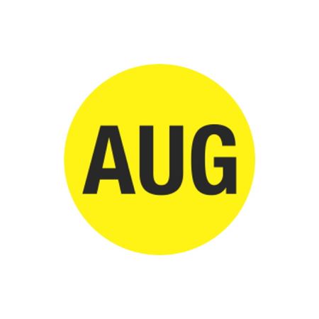 Monthly Printed Stock Hot Labels - August - Yellow