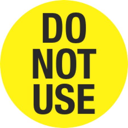 Do Not Use - Inventory Label