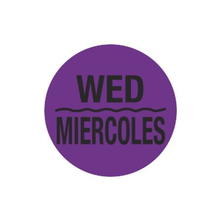 Daily Printed Stock Hot Labels - Wed/Miercoles - Purple