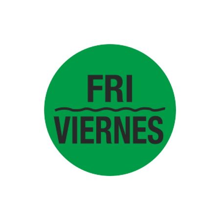 Daily Printed Stock Hot Labels - Fri/Viernes - Green