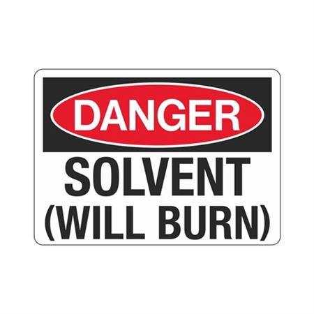 Danger Solvent (Will Burn) Sign | Carlton Industries