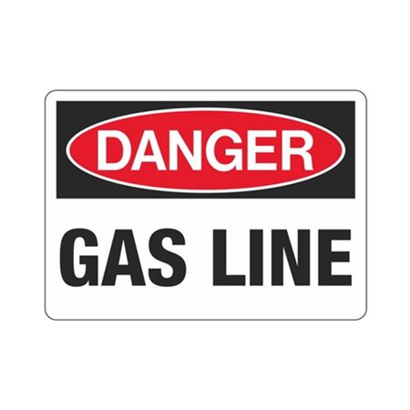 Danger Gas Line Sign