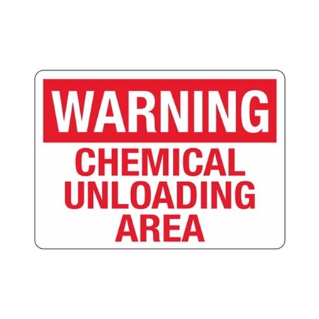 Warning Chemical Unloading Area (Hazmat) Sign