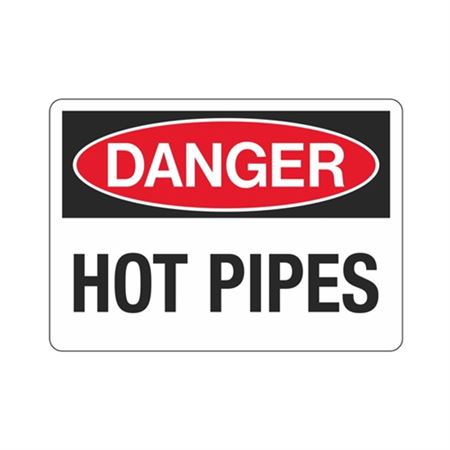 Danger Hot Pipes Sign