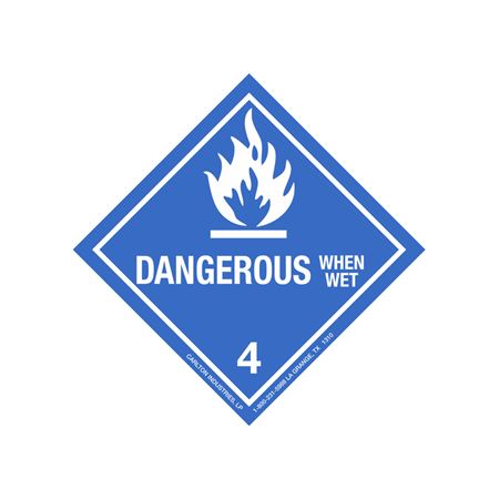 Dangerous When Wet Shipping Label