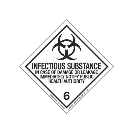 Infectious Substance Shipping Label