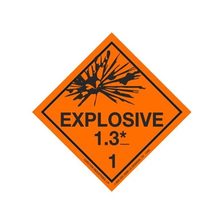 Explosive 1.3 Shipping Labels