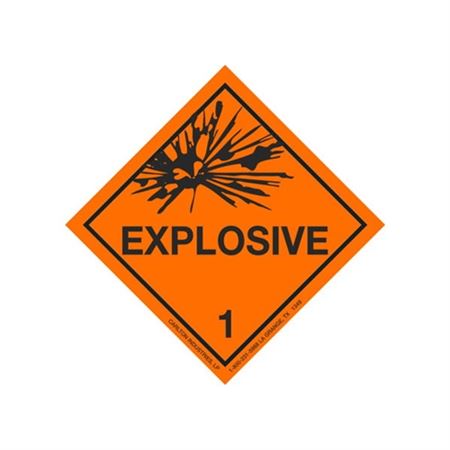 Explosive Shipping Labels