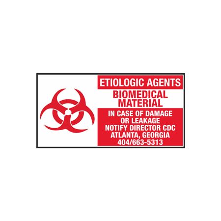 Etiologic Agent Label