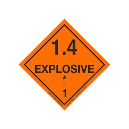 Explosive 1.4 Shipping Labels