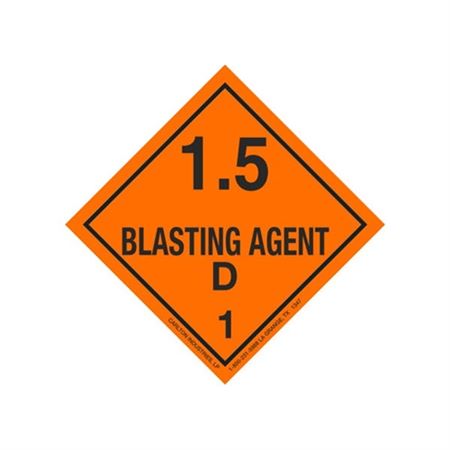 Explosive Blasting Agent 1.5 Shipping Labels