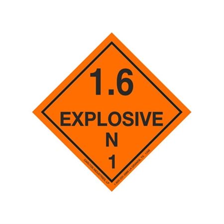 Explosive 1.6 Shipping Labels