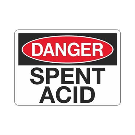 Danger Spent Acid Sign