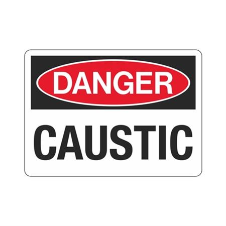 Danger Caustic (Chemical) Sign