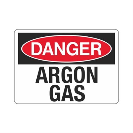Danger Argon Gas Sign